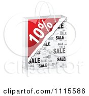 Clipart 3d En Percent Sales Shopping Bag Royalty Free Vector Illustration
