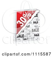 Poster, Art Print Of 3d Thirty Percent Sales Shopping Bag