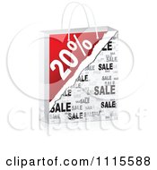 Poster, Art Print Of 3d Twenty Percent Sales Shopping Bag