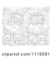 Clipart 3d White Sales Word Collage Royalty Free Vector Illustration