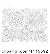 Clipart 3d White E Commerce Word Collage Royalty Free Vector Illustration