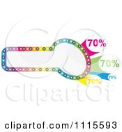 Clipart Colorful Seventy Percent Sales Banner Royalty Free Vector Illustration
