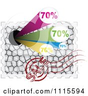 Clipart Sixty Percent Sales Stamp With A Post Mark Royalty Free Vector Illustration