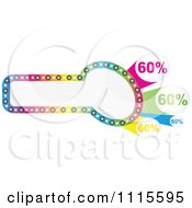 Clipart Colorful Sixty Percent Sales Banner Royalty Free Vector Illustration