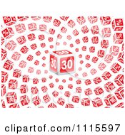 Clipart Vortex Of 3d Thirty Percent Boxes Royalty Free Vector Illustration