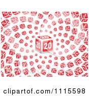 Clipart Vortex Of 3d Twenty Percent Boxes Royalty Free Vector Illustration