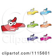 Poster, Art Print Of Colored Happy Hands Aim Pointing