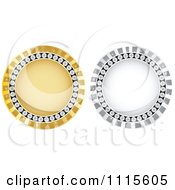 Poster, Art Print Of Round Gold And Silver Frames