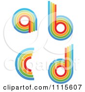 Clipart Rainbow Letters A B C D - Royalty Free Vector Illustration by Andrei Marincas #COLLC1115607-0167