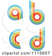 Poster, Art Print Of Rainbow Letters A B C D