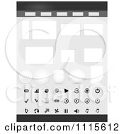 Clipart Grayscale Website Design Elements Royalty Free Vector Illustration