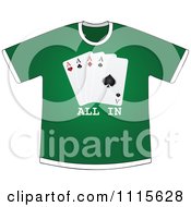 Poster, Art Print Of Green All In Poker Club Shirt
