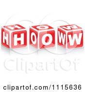 Poster, Art Print Of 3d Red Cubes Spelling How
