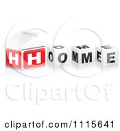 Clipart Boxes Forming The Word HOME Royalty Free Vector Illustration