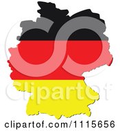 Poster, Art Print Of Germany Map With Flag Colors