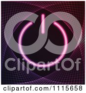 Clipart Neon Power Button With Mesh On Black Royalty Free Vector Illustration