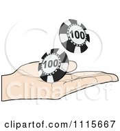 Poker Player Tossing Chips