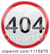 Clipart Round 404 Computer Error Notice Royalty Free Vector Illustration by Andrei Marincas