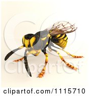 Poster, Art Print Of 3d Wasp Bee 1