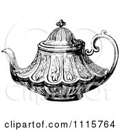 Retro Vintage Black And White Decorative Tea Pot 2
