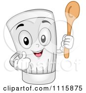 Clipart Happy Chef Hat Holding A Spoon Royalty Free Vector Illustration by BNP Design Studio