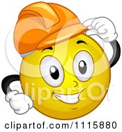 Poster, Art Print Of Construction Worker Smiley Tipping His Hard Hat