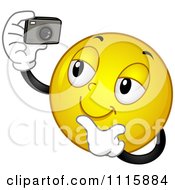 Clipart Smiley Taking A Self Portrait Royalty Free Vector Illustration