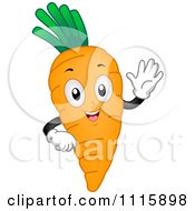 Poster, Art Print Of Happy Waving Carrot Mascot