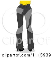 Clipart Rear View Of The Legs Of A Business Woman In Slacks Royalty Free Vector Illustration