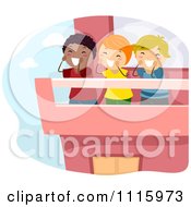 Poster, Art Print Of Happy Diverse Kids Shouting From A Terrace