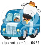 Poster, Art Print Of Milk Delivery Truck Cow