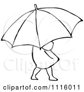 Poster, Art Print Of Retro Vintage Black And White Girl With An Umbrella 2