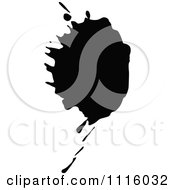 Clipart Retro Vintage Black And White Splatter Design 1 Royalty Free Vector Illustration