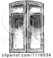 Poster, Art Print Of Retro Vintage Black And White Window Shutters 2