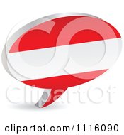 3d Austrian Flag Chat Balloon
