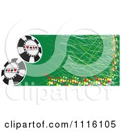 Poster, Art Print Of Green Grungy Poker Chip Banner
