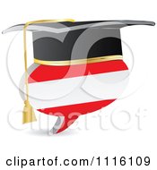 Poster, Art Print Of 3d Graduation Austrian Flag Chat Balloon