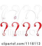 Poster, Art Print Of Question Marks With Medical Icons