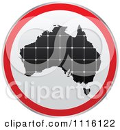 Poster, Art Print Of Round Australian Map Sign