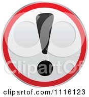 Poster, Art Print Of Round Exclamation Point Attention Sign