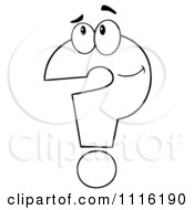 Clipart Thinking Outlined Question Mark Royalty Free Vector Illustration