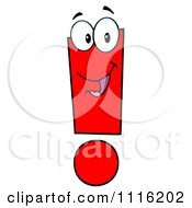 Clipart Happy Red Exclamation Point Royalty Free Vector Illustration by Hit Toon