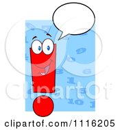 Poster, Art Print Of Happy Red Exclamation Point Talking 2