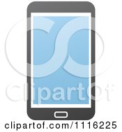 Clipart Blue And Black Touch Screen Smart Cell Phone 1 Royalty Free Vector Illustration by elena