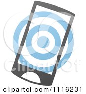 Poster, Art Print Of Blue And Black Touch Screen Smart Cell Phone 2