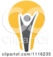 Person Filament In A Light Bulb