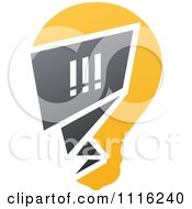 Poster, Art Print Of Exclamation Point Chat Window In A Light Bulb