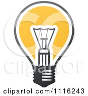 Clipart Filament In A Light Bulb Royalty Free Vector Illustration by elena