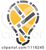 Clipart Abstract Yellow Light Bulb Royalty Free Vector Illustration by elena