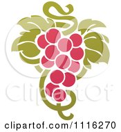 Purple Grapes And Leaves Wine Icon 3